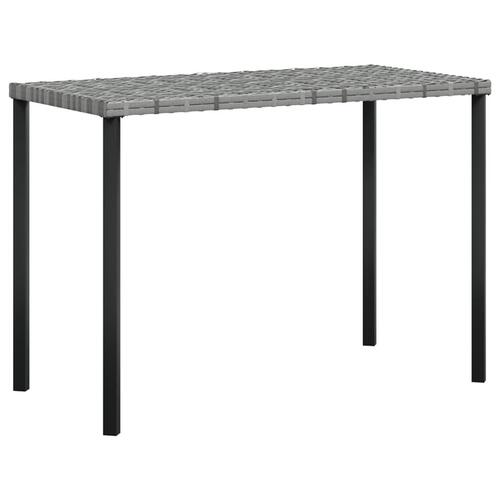 Sofasæt med hynder 5 dele L-facon polyrattan grå