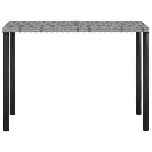 Sofasæt med hynder 5 dele L-facon polyrattan grå