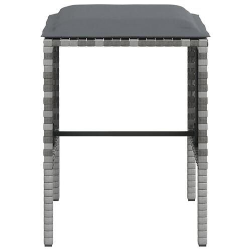 Sofasæt med hynder 5 dele L-facon polyrattan grå