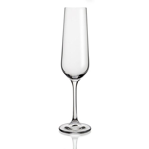 Bohemia Crystal Belia champagneglas, 20 cl - 6 stk., gennemsigtige glas