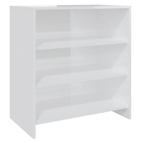 Skænk 70x40,5x75 cm konstrueret træ hvid højglans