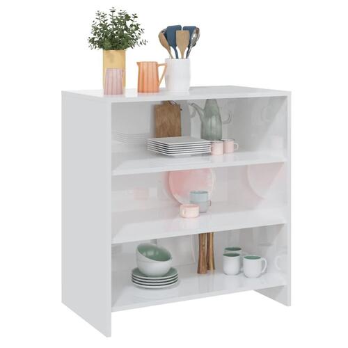 Skænk 70x40,5x75 cm konstrueret træ hvid højglans