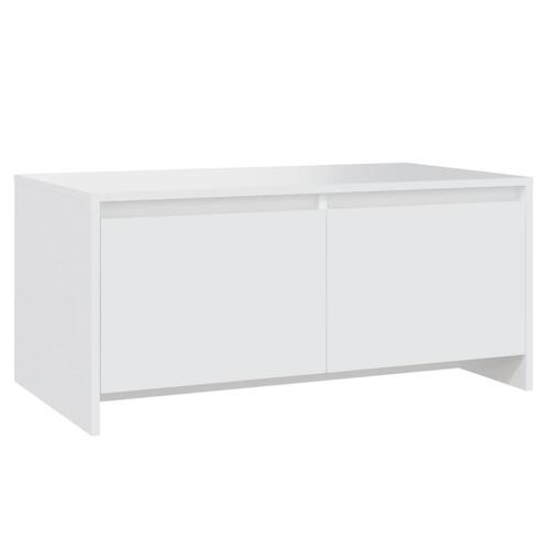 Sofabord 90x50x41,5 cm konstrueret træ hvid