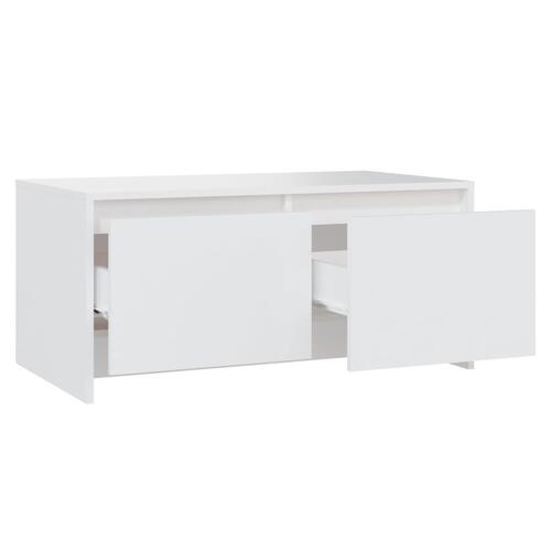 Sofabord 90x50x41,5 cm konstrueret træ hvid
