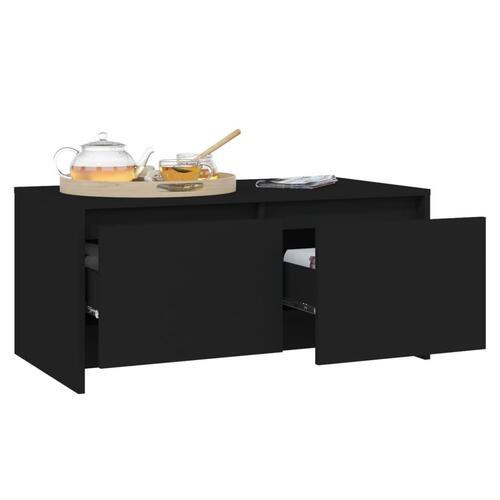 Sofabord 90x50x41,5 cm konstrueret træ sort