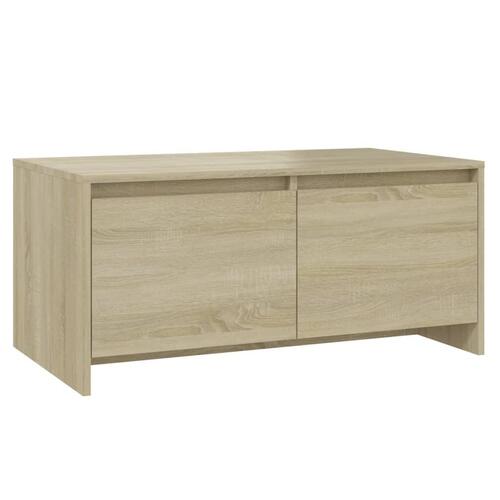 Sofabord 90x50x41,5 cm konstrueret træ sonoma-eg
