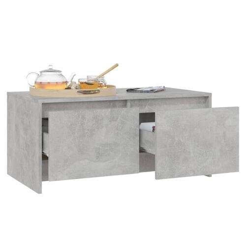 Sofabord 90x50x41,5 cm konstrueret træ betongrå