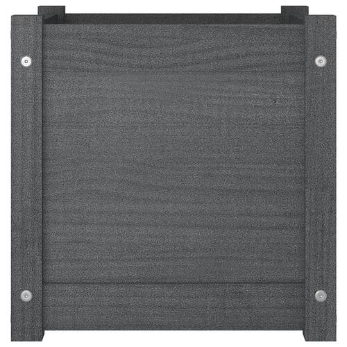 Plantekasse 40x40x40 cm massivt fyrretræ grå
