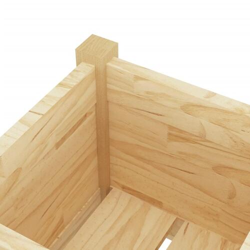Plantekasse 31x31x70 cm massivt fyrretræ