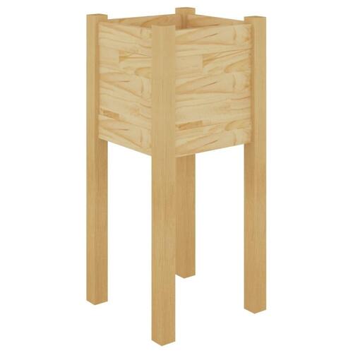 Plantekasser 2 stk. 31x31x70 cm massivt fyrretræ
