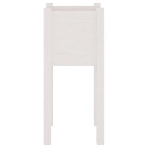 Plantekasse 31x31x70 cm massivt fyrretræ hvid
