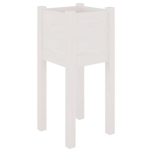 Plantekasser 2 stk. 31x31x70 cm massivt fyrretræ hvid