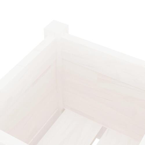 Plantekasser 2 stk. 31x31x70 cm massivt fyrretræ hvid