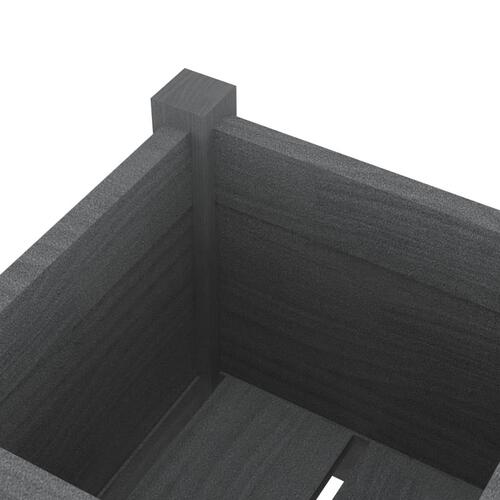 Plantekasse 31x31x70 cm massivt fyrretræ grå