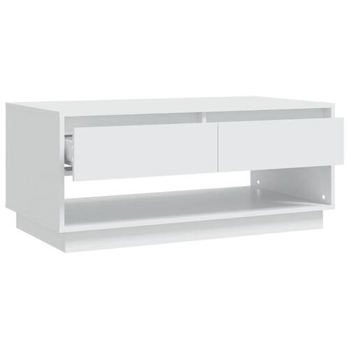 Sofabord 102,5x55x44 cm konstrueret træ hvid