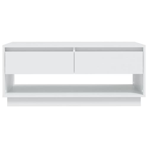 Sofabord 102,5x55x44 cm konstrueret træ hvid
