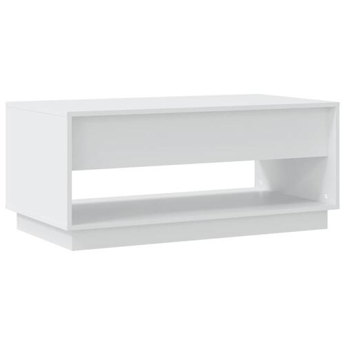 Sofabord 102,5x55x44 cm konstrueret træ hvid