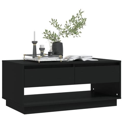 Sofabord 102,5x55x44 cm konstrueret træ sort