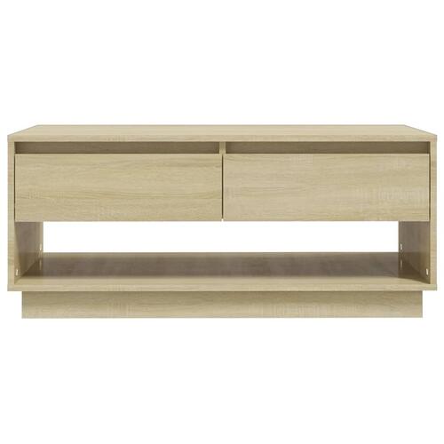 Sofabord 102,5x55x44 cm konstrueret træ sonoma-eg