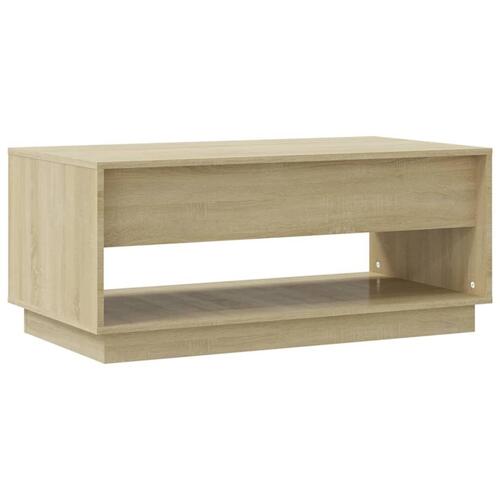 Sofabord 102,5x55x44 cm konstrueret træ sonoma-eg