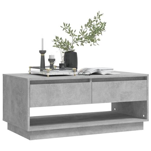 Sofabord 102,5x55x44 cm konstrueret træ betongrå