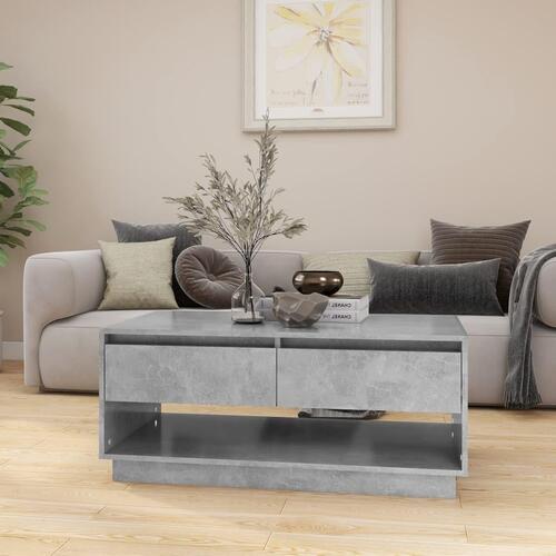 Sofabord 102,5x55x44 cm konstrueret træ betongrå