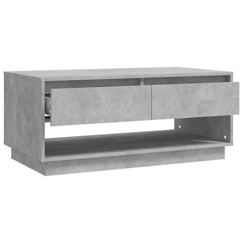 Sofabord 102,5x55x44 cm konstrueret træ betongrå