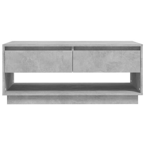 Sofabord 102,5x55x44 cm konstrueret træ betongrå