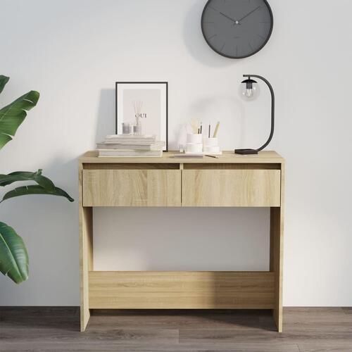 Konsolbord 89x41x76,5 cm stål sonoma-eg