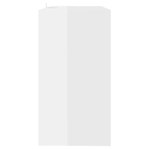 Konsolbord 89x41x76,5 cm stål hvid højglans