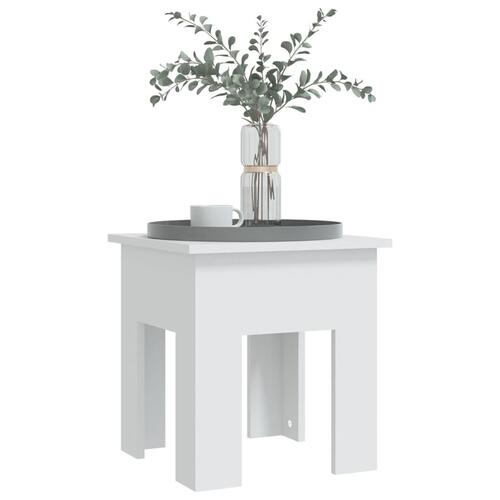 Sofabord 40x40x42 cm spånplade hvid