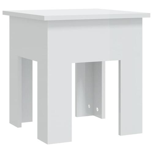 Sofabord 40x40x42 cm spånplade hvid højglans