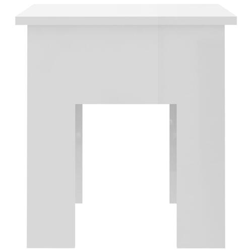 Sofabord 40x40x42 cm spånplade hvid højglans