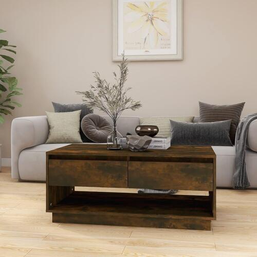 Sofabord 102,5x55x44 cm konstrueret træ røget egetræsfarve