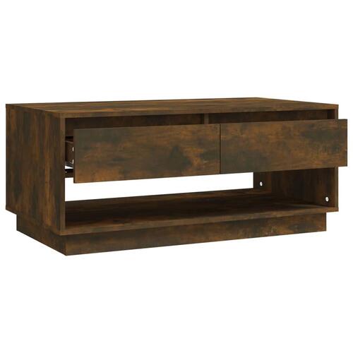 Sofabord 102,5x55x44 cm konstrueret træ røget egetræsfarve