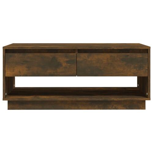 Sofabord 102,5x55x44 cm konstrueret træ røget egetræsfarve