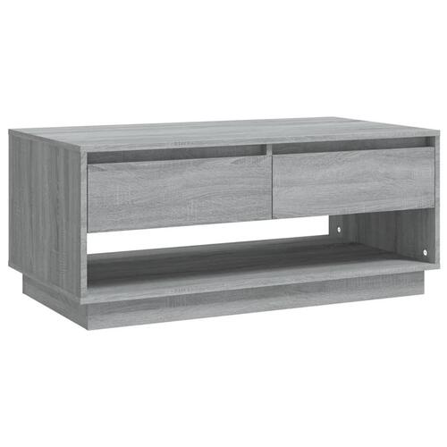Sofabord 102,5x55x44 cm konstrueret træ grå sonoma-eg