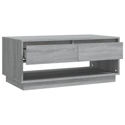 Sofabord 102,5x55x44 cm konstrueret træ grå sonoma-eg