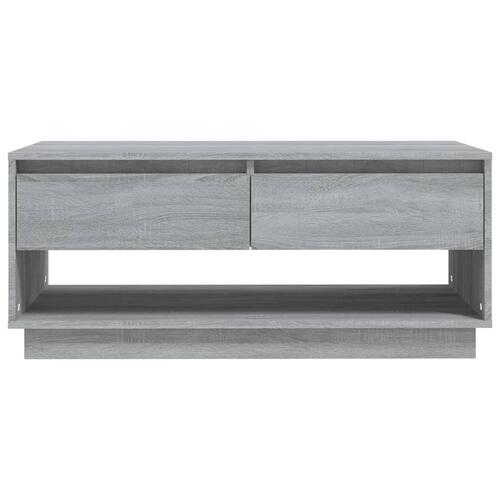 Sofabord 102,5x55x44 cm konstrueret træ grå sonoma-eg