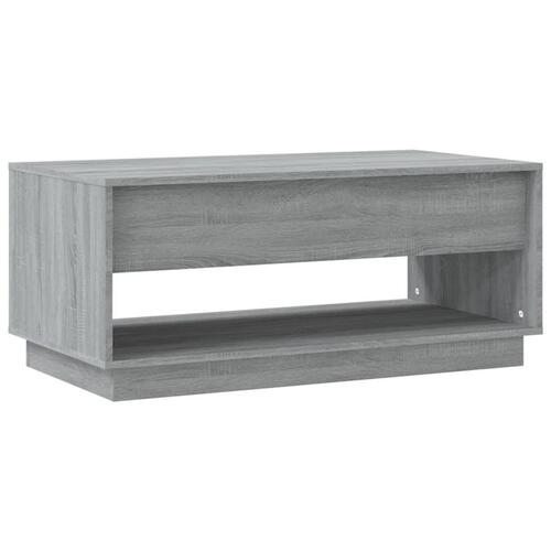 Sofabord 102,5x55x44 cm konstrueret træ grå sonoma-eg