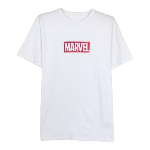 Kortærmet T-shirt til Mænd Marvel Hvid Voksne S