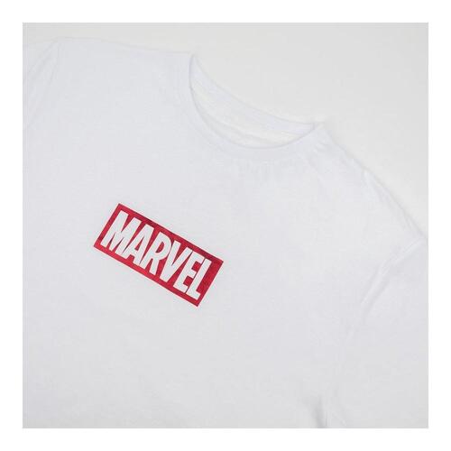Kortærmet T-shirt til Mænd Marvel Hvid Voksne S