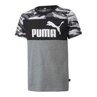 Kortærmet T-shirt til Børn Puma ESS+ Camo Sort 5-6 år