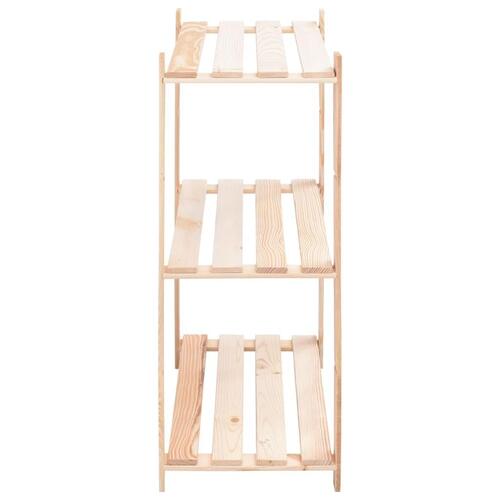Reoler 2 stk. 3 hylder 80x38x90 cm massivt fyrretræ 150 kg