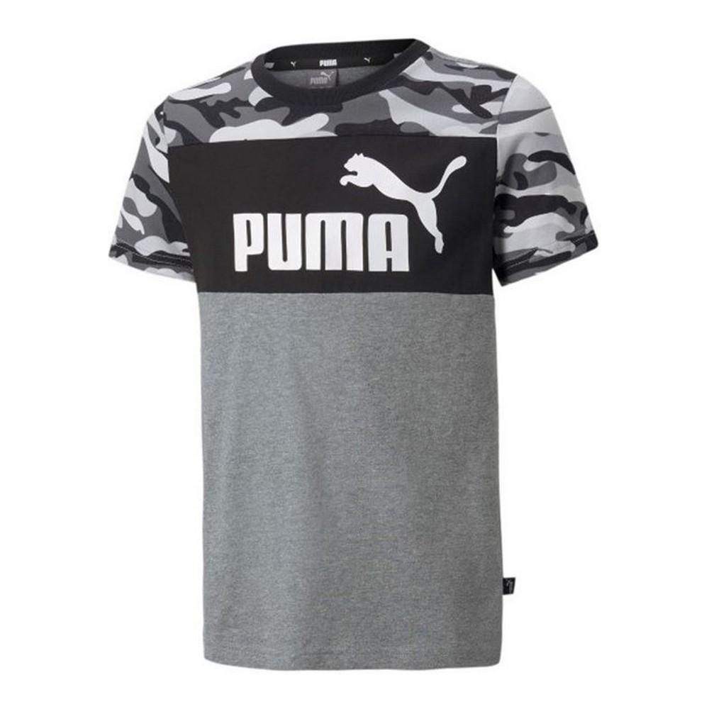 Kortærmet T-shirt til Børn Puma ESS+ Camo Sort 15-16 år