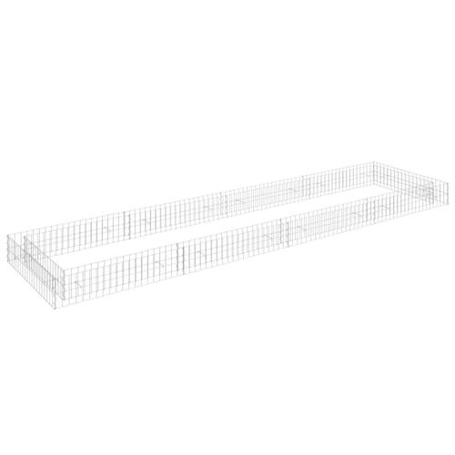 Gabion-højbed 400x100x20 cm galvaniseret stål