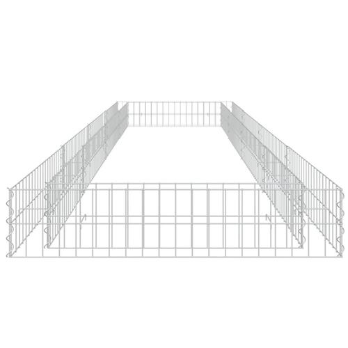 Gabion-højbed 400x100x20 cm galvaniseret stål