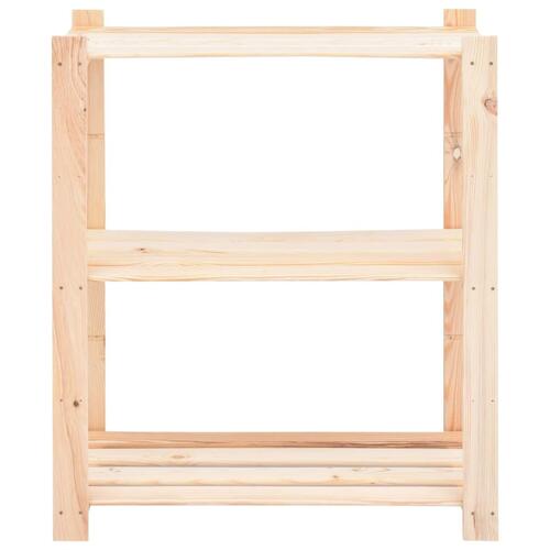 Reoler 10 stk. 3 hylder 80x38x90 cm massivt fyrretræ 150 kg
