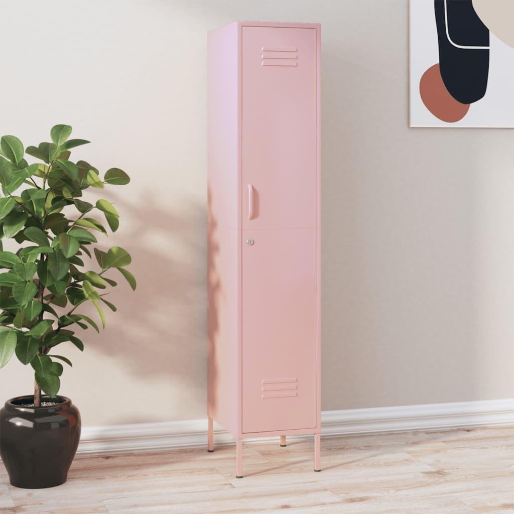Skab 35x46x180 cm stål pink