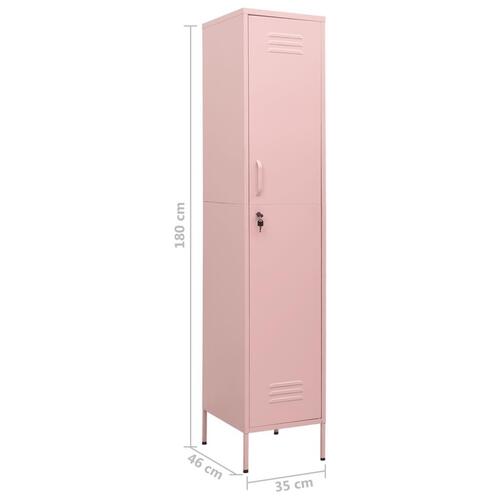 Skab 35x46x180 cm stål pink